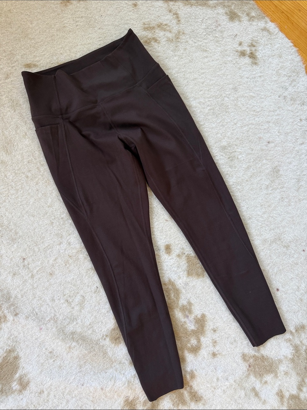 Danskin Dark Brown High-Waist Leggings with Side Pockets